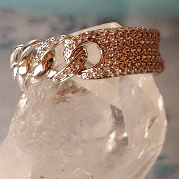 🆕💍💎Cubic Zirconia Silvertone Chain Sz 7💍 - Picture 4 of 8